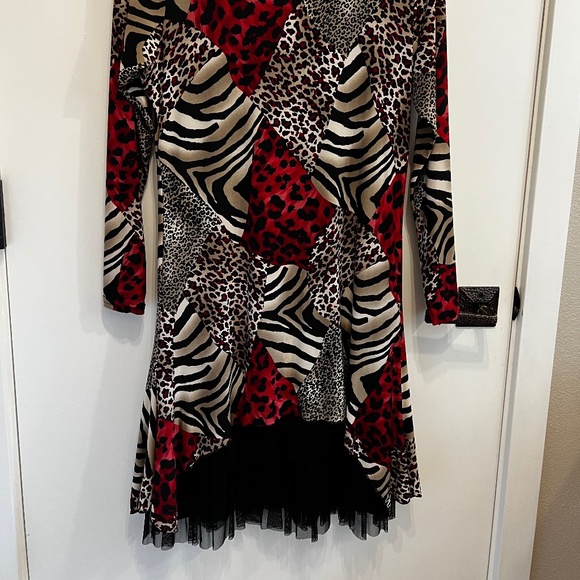 Mary Cool Paris Multi Animal Print Dress-M - Picture 8 of 8